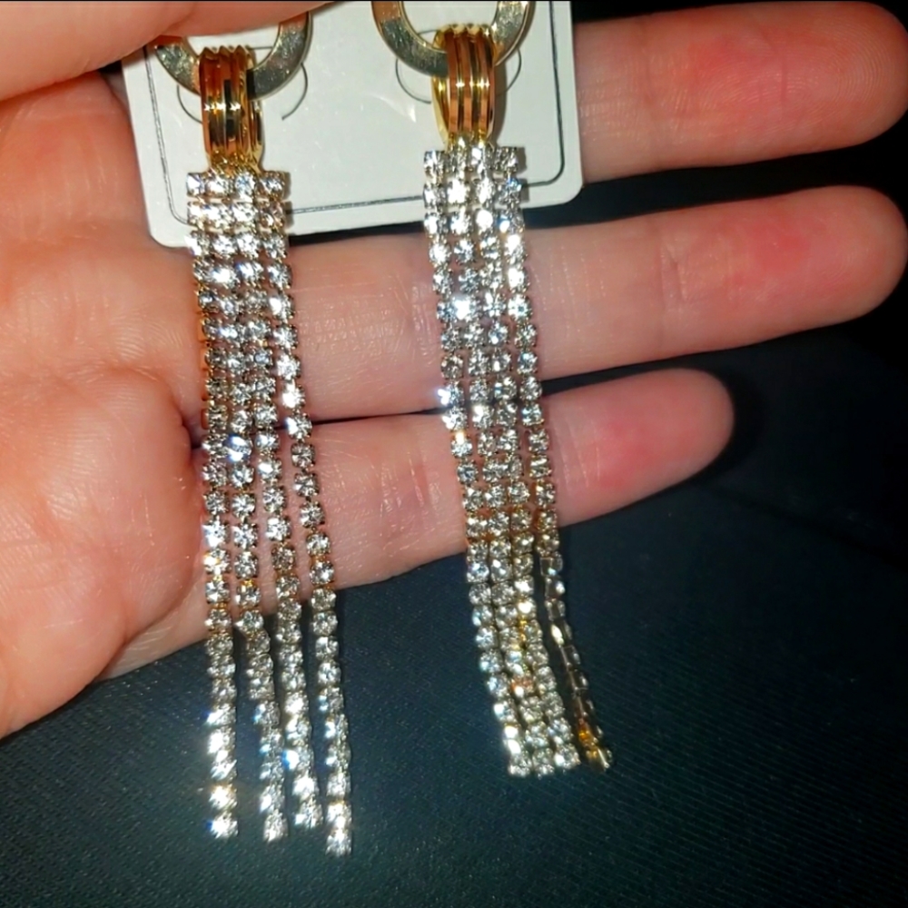 Sparkly tassel earrings